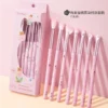 Eye Brush Sets Peach Fog Dye 7 Pcs GECOMO