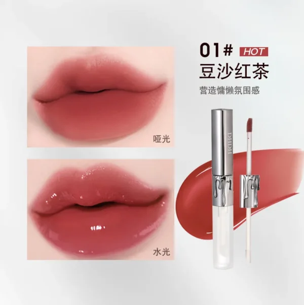 Labial Líquido Doble Punta Efecto Espejo