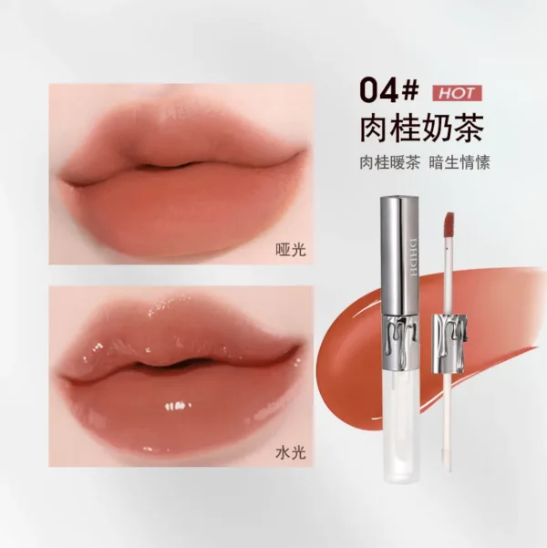Labial Líquido Doble Punta Efecto Espejo
