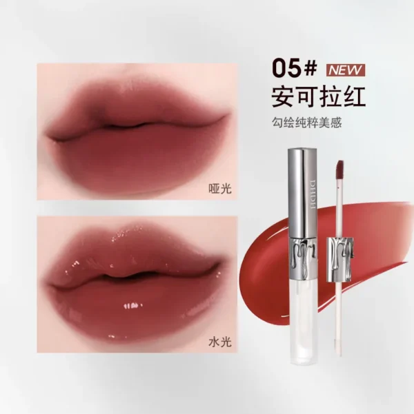 Labial Líquido Doble Punta Efecto Espejo