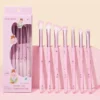 Eye Brush Sets Peach Fog Dye 7 Pcs GECOMO