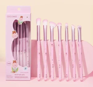 Eye Brush Sets Peach Fog Dye 7 Pcs GECOMO
